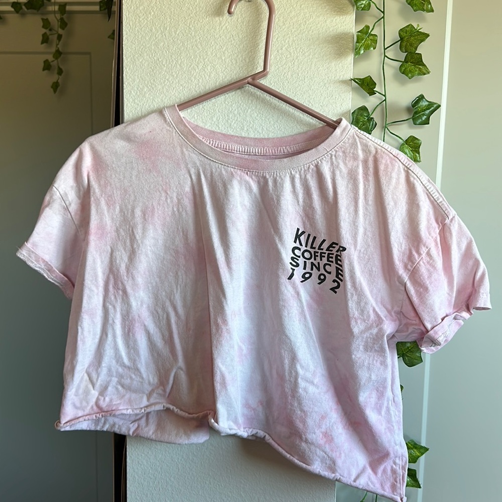 Cropped pink killer coffee Dutch shirt